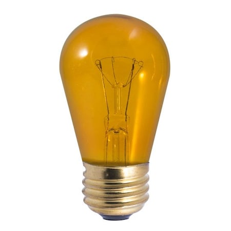Bulbrite 11-Watt S14 Transparent Amber Dimmable Incandescent Light Bulb, 25PK 861023